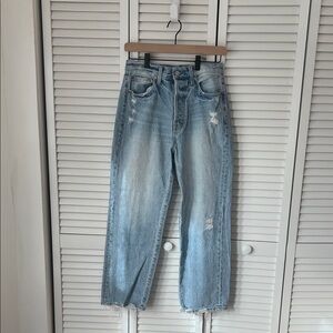 Pistola Light Blue Straight Leg Jeans Sz 26